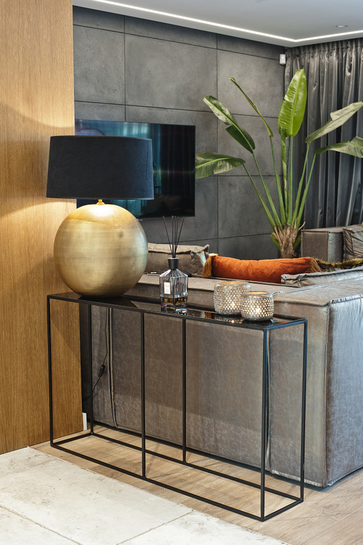 komody VALERY - konsola ze szklanym blatem, wąska konsola, komoda, toaletka