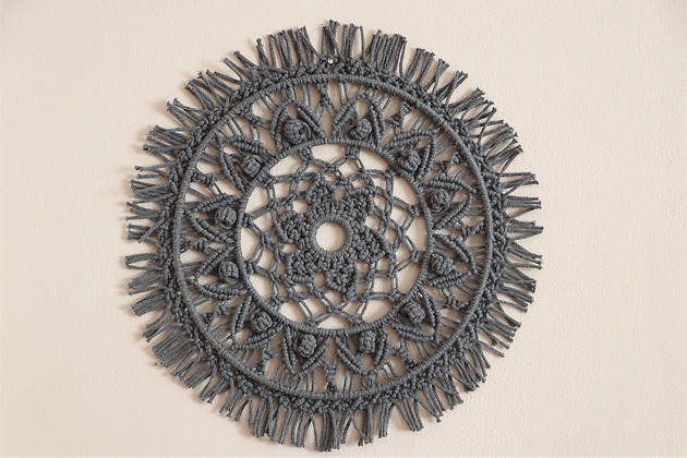 makramy Mandala, koło z makramy