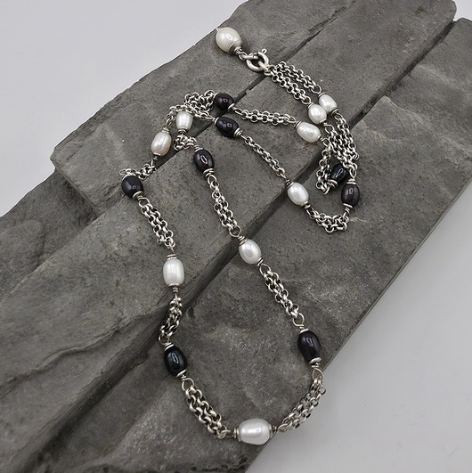 korale Perłowe duo - naszyjnik