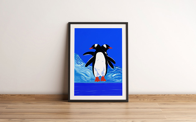 Plakat Pingwiny Natka Wieczorek ilustracje