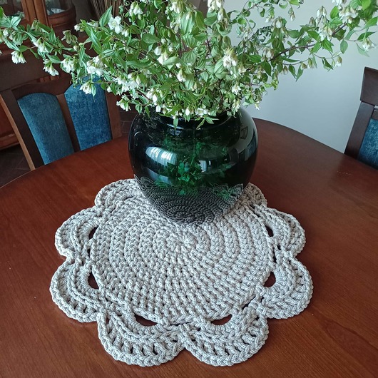podkładki do kuchni Podkładka szydełkowa na stolik 50cm