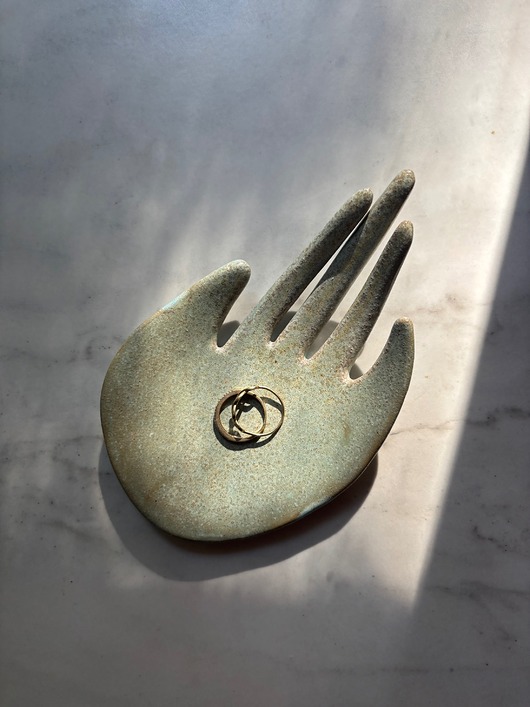 pojemniki na biżuterię Ceramiczna Łapka Handmade Talerzyk na Biżuterię Syreni Śpiew