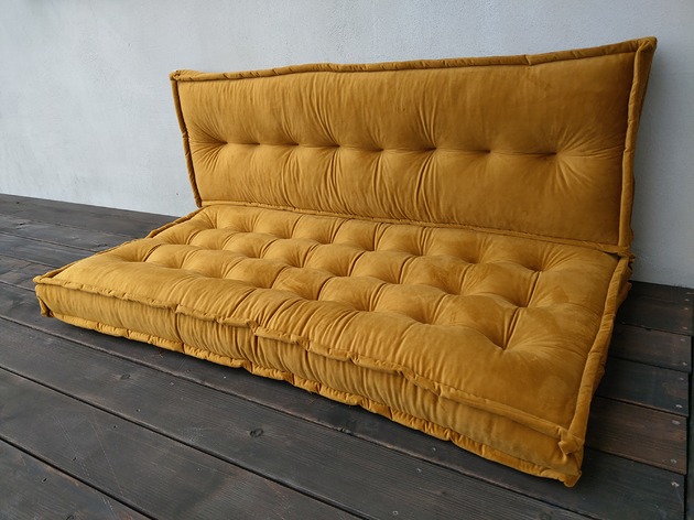 pufy do siedzenia Sofa modułowa Futon materac francuski Velvet  Siedzisko na podłogę