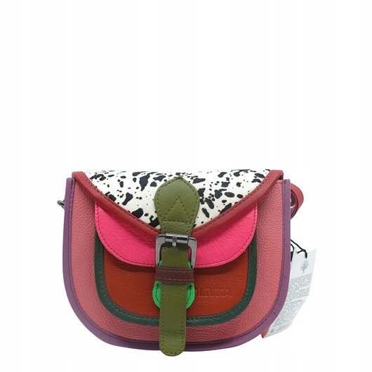 torby na ramię Torebka damska listonoszka skórzana regulowany pasek kolorowa OLIVKA