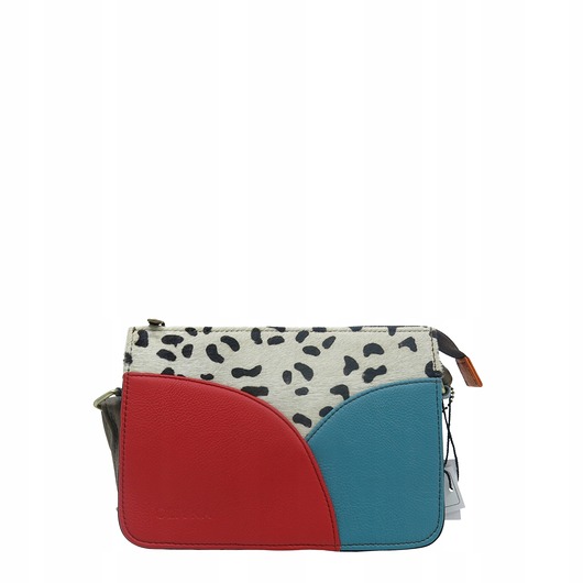 torby na ramię Torebka listonoszka modna damska dwustronna skórzana wzór OLIVKA