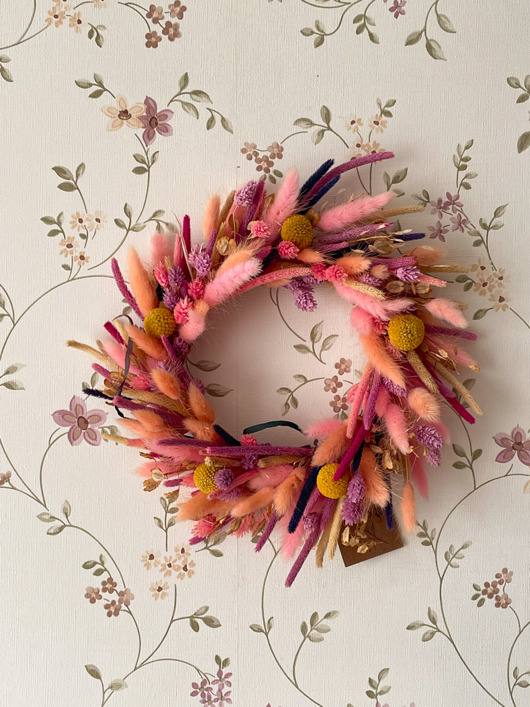 wianki Wianek z suszonymi kwiatami