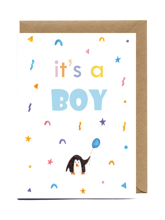 Kartka na narodziny it is a boy pakamera pl