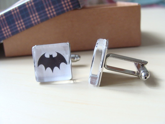 Kwadratowe spinki Batman + pudełko PodLupa