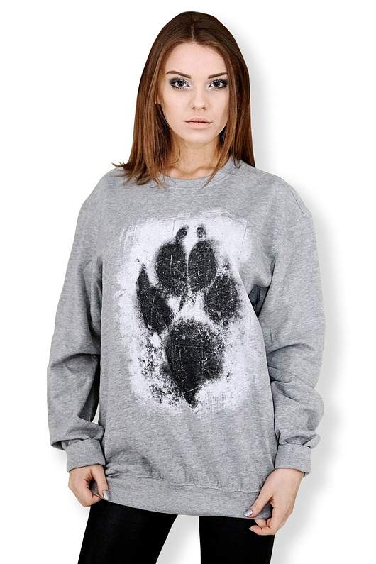bluza z kapturem damska Bluza marki UNDERWORLD unisex Animal footprint
