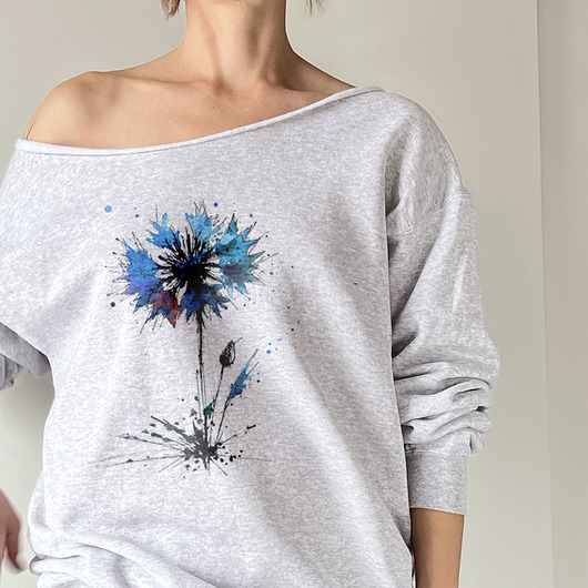 bluza bez kaptura damska Chaber Szara bluza cięta