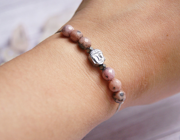 bransoletki z kamieni naturalnych Simply magic :: budda, jadeit rodonitowy