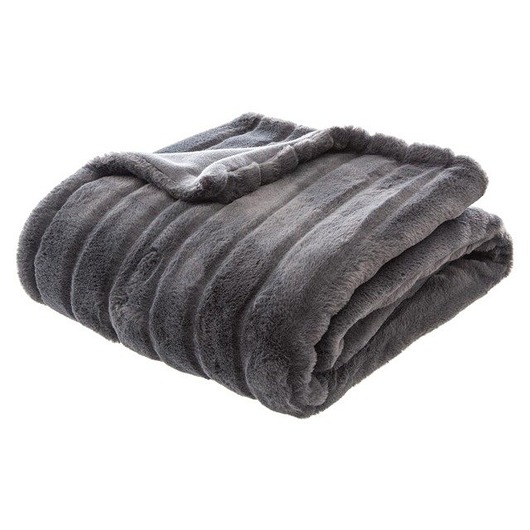 Koc Pled Narzuta Comfort Szary MIA home