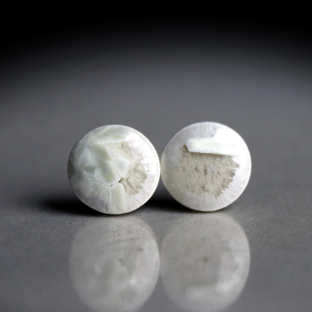 kolczyki ceramiczne Krystaliczne 9mm/stal chirurgiczna/
