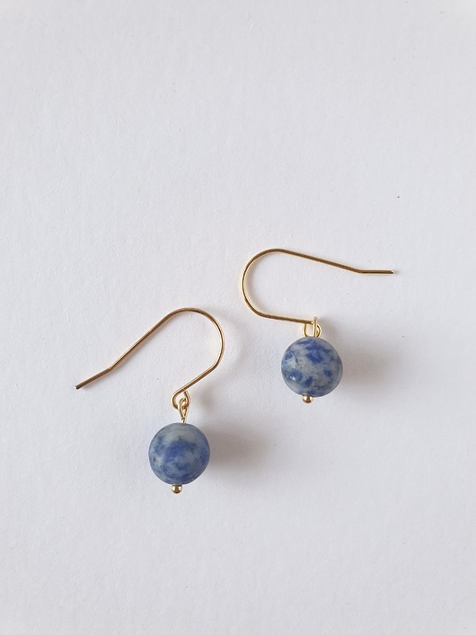 kolczyki z kamieniami Kolczyki FANABERIA  jaspis niebieski