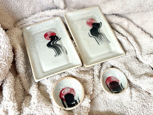 kuchnia - różne Ceramiczny zestaw 2-osobowy do sushi "Droga"