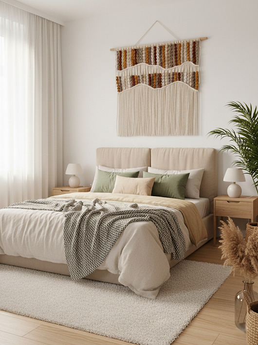 makramy Duża makrama Kolory Ziemi 100