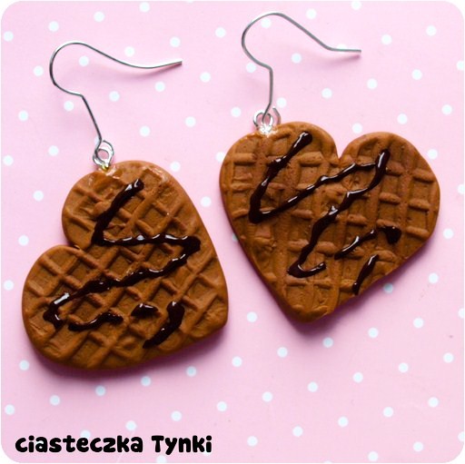 kolczyki gofry ciasteczkatynki