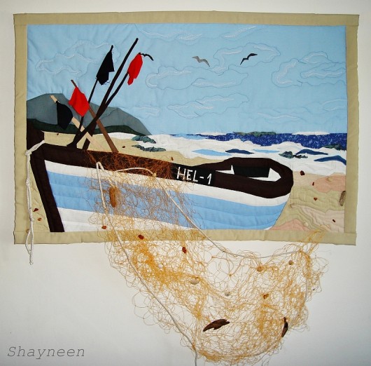 Powrót z połowu - Art Quilt Shayneen