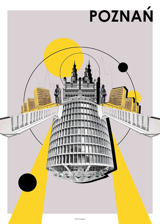 plakaty Plakat Poznań yellow
