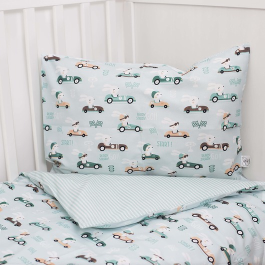 Pościel dla dziecka 90x120 Zwierzątka w autkach Cosy Cott