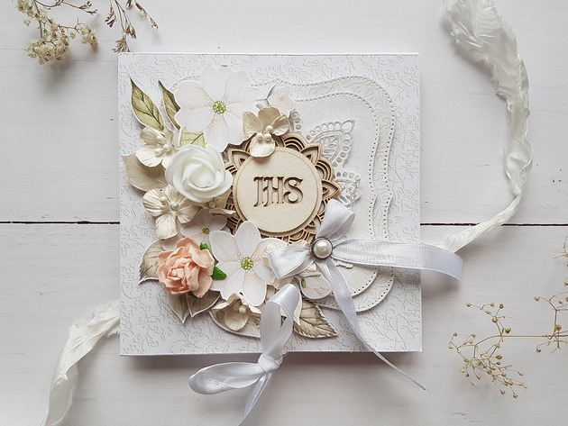 kartki scrapbooking Kartka pop-up na Komunię