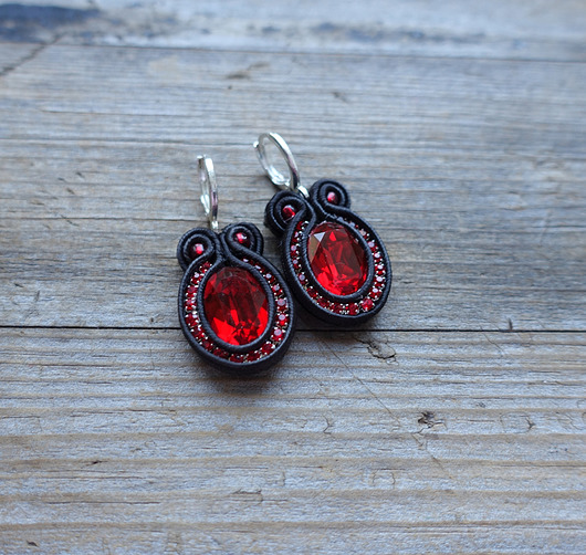 Flamenco collection- JIMENA- kolczyki Soutache Mró Soutache