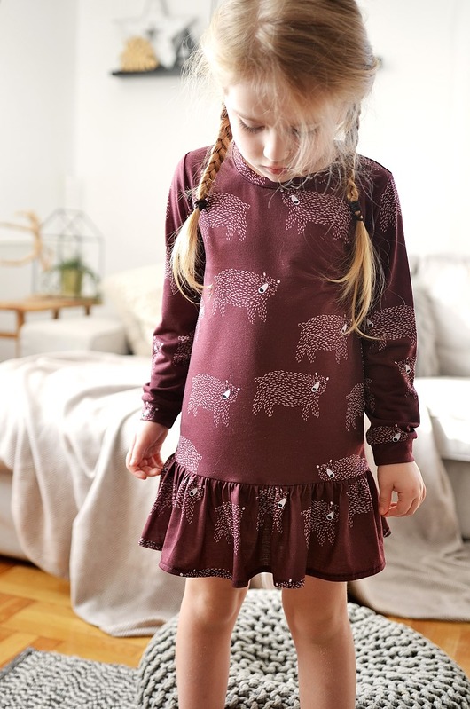 Tunika BEAR burgundy Little Gold King