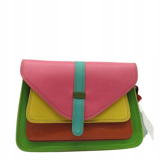 torby na ramię Torebka damska klasyczna elegancka skórzana na ramię pasek OLIVKA