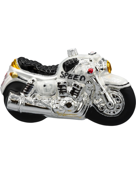ozdoby choinkowe Bombka choinkowa: Motocykl: biały