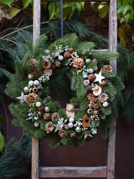 wianki bożonarodzeniowe Świąteczny wianek