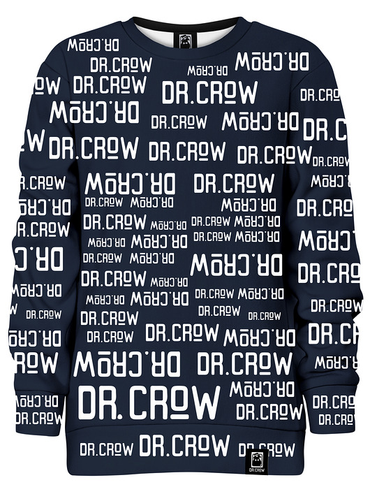 bluzy dla chłopców Bluza bez kaptura Chłopiec DR.CROW Napisy Logo Czarna