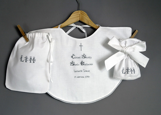 szatki, ubranie na chrzest Szatka do chrztu + woreczek+ okapnik