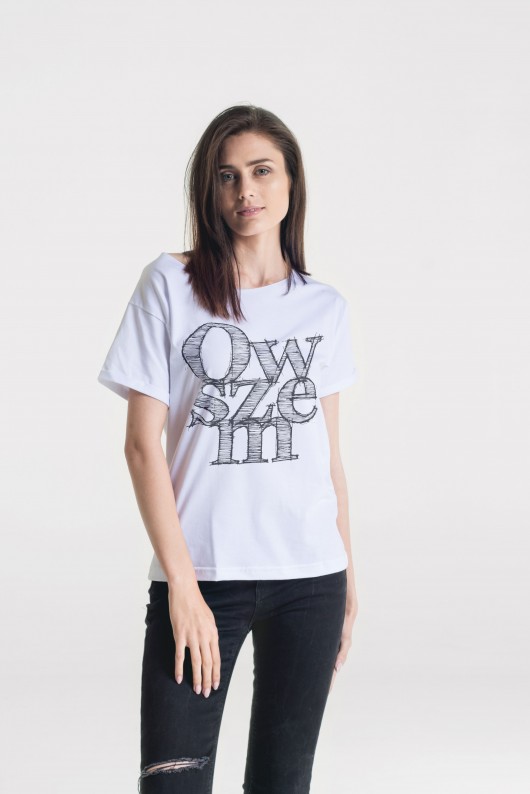 OWSZEM - Oversize T-shirt BIAŁY GAU great as You