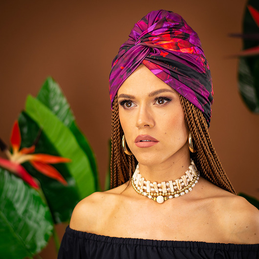 opaski do włosów Turban - Hot Tropical