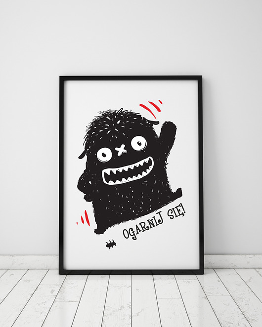 plakat z kudłatym. ogarnij się  (format A3) Love Life and Forest