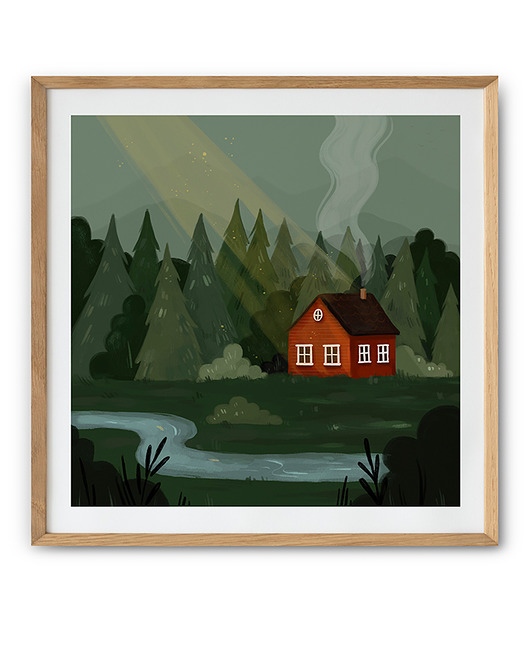 grafiki i ilustracje W głębi lasu