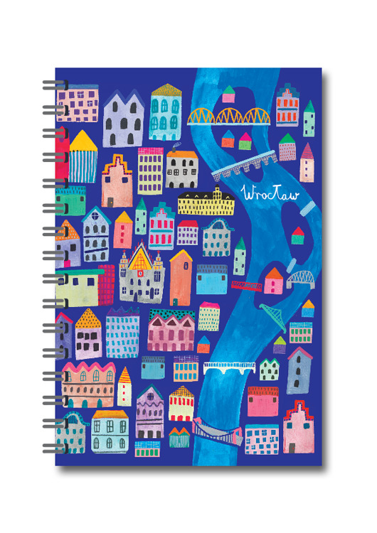 Zeszyt A5 spirala WROCŁAW MAPA LOVE POLAND DESIGN
