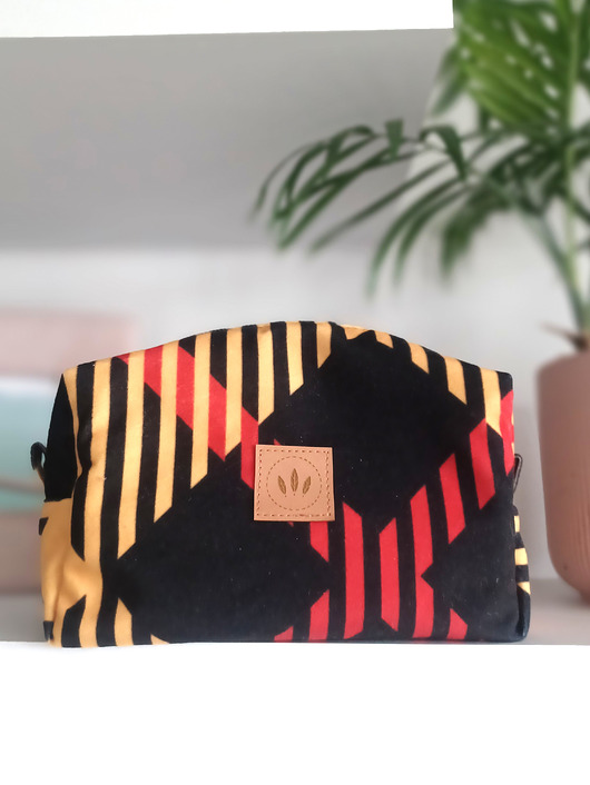 kosmetyczki Welurowa kosmetyczka kuferek Krata No1