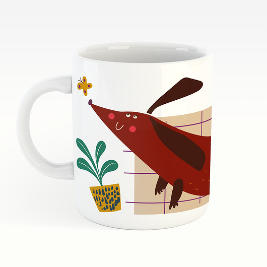 Kubek z jamnikiem Ja Cię Broszę