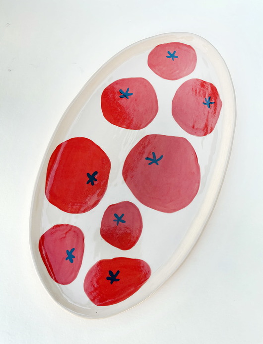 talerze, miski Ceramiczna patera Pomidory