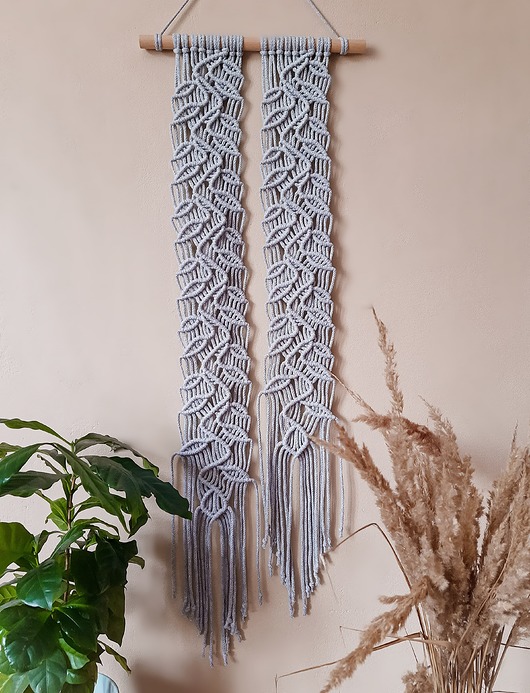 makramy Makrama boho Lorien - szara
