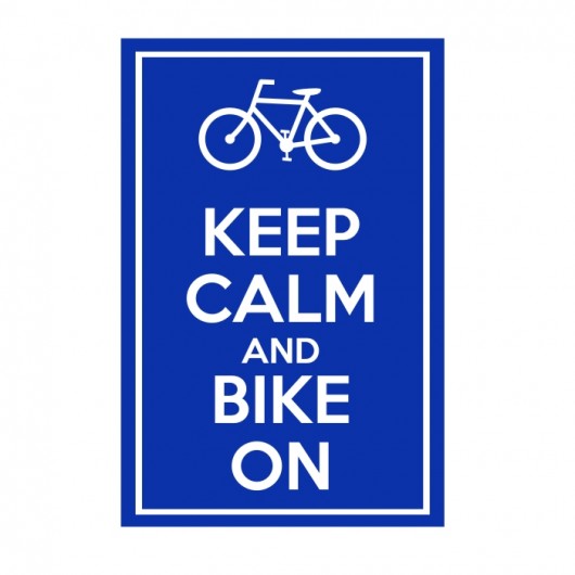 Keep Calm and Bike ON naklejka ścienna Tulis