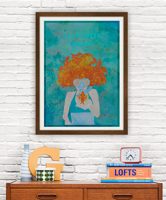 plakaty Rafa koralowa - plakat A3 fine art