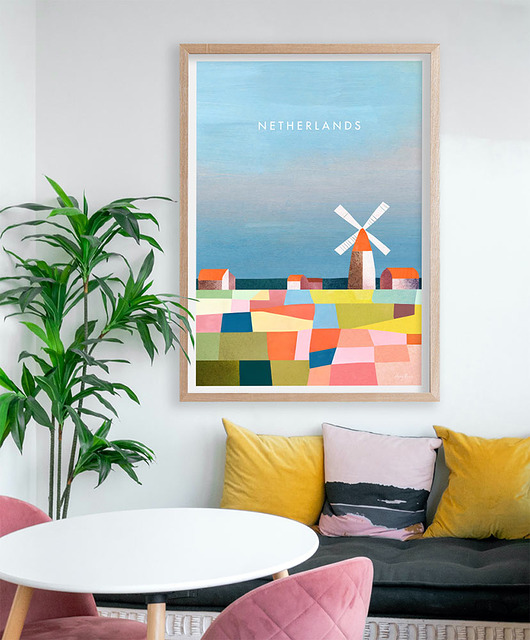 plakaty Plakat Holandia - pola kwiatowe