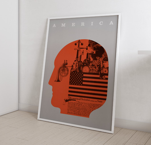 plakaty Plakat Vintage Retro America
