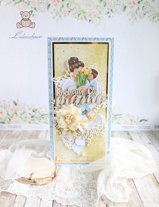 kartki scrapbooking Kartka dla mamy, Dzień Matki "Love 1" GOTOWA