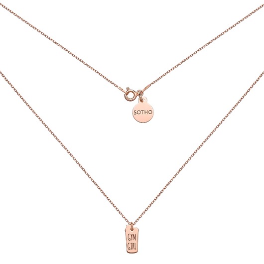 srebrne naszyjniki Naszyjnik z różowego złota shaker GYM GIRL