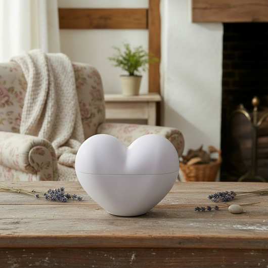 świeczniki i świece Świeca sojowa w naczyniu gipsowym Serce