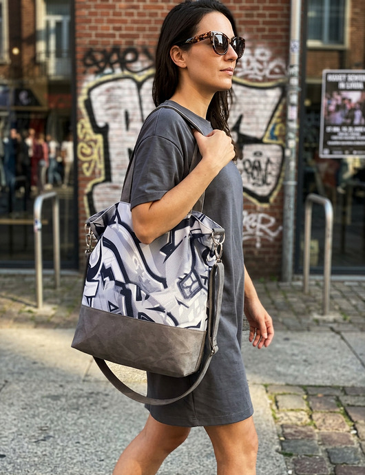 torby XXL Torba hobo XXL - print graffiti monochromatyczne
