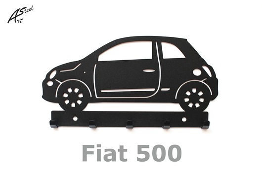 Fiat 500 wieszak na klucze auto dekoracja ozdoba ArtSteel